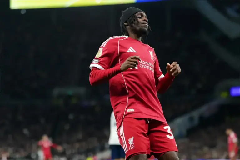 Liverpool’s Jeremie Frimpong in doubt ahead of clash with PSG